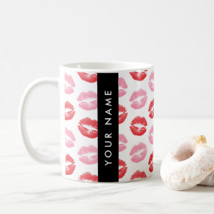 Rote Lippen, rosa Lippen, Kuss, Ihr Name, personal Kaffeetasse