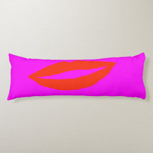 Rote Lippen Rosa Seitenschläferkissen