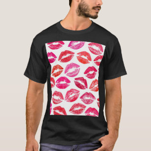 Rote Lippen Set, weißer Hintergrund. T-Shirt