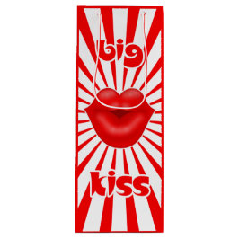 Rote Lippen Sonnenstrahlen Kuss Geschenktüte Für Weinflaschen