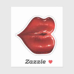 Rote Lippen Sticker Scrapbook leuchtendes Dekor