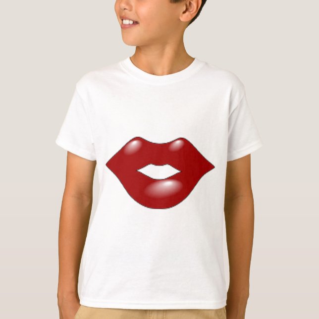 Rote Lippen T-Shirt (Vorderseite)