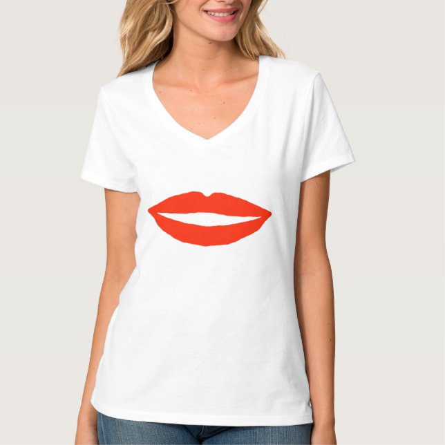 Rote Lippen T-Shirt (Vorderseite)