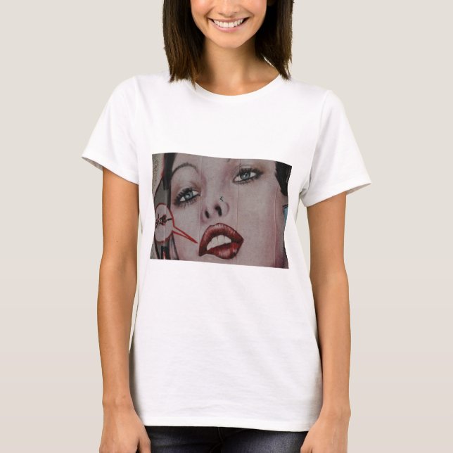 Rote Lippen T-Shirt (Vorderseite)