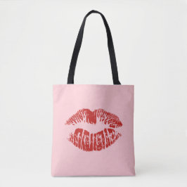 Rote Lippen-Tasche