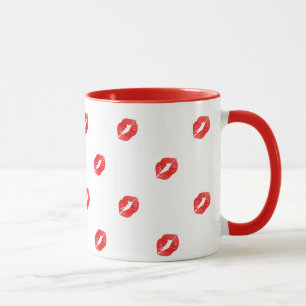 Rote Lippen Tasse