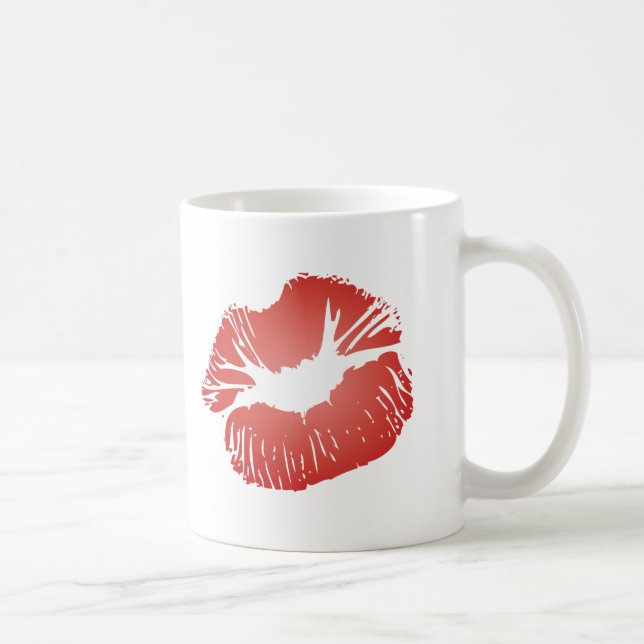 Rote Lippen Tasse (Rechts)