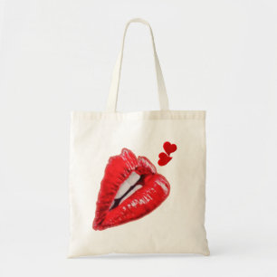 Rote Lippen Totasche Tragetasche