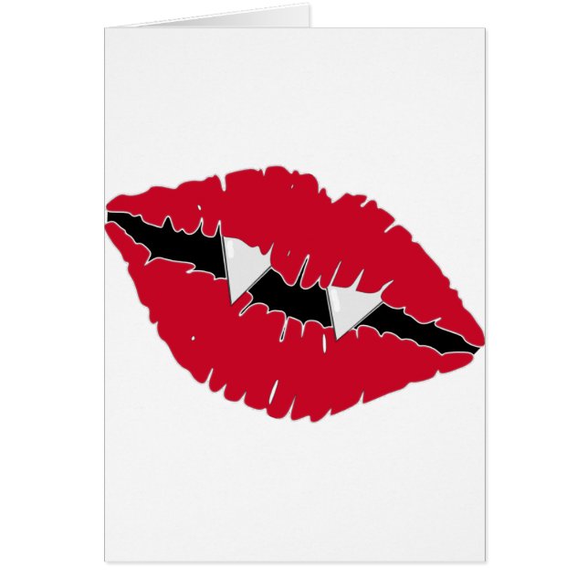 Rote Lippen und Reißzähne (Vorne)