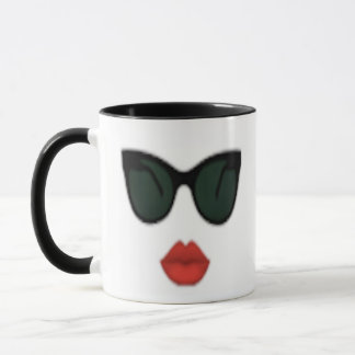 Rote Lippenkuss-Mädchen-Lippenchef-Kaffee-Tasse Tasse