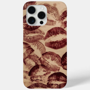 Rote Lippenstift-Lippen-Lippen-Mund markiert mädch Case-Mate iPhone Hülle