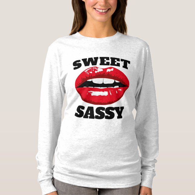 ROTE LIPS SCHWIMMEN T - SHIRT (Vorderseite)