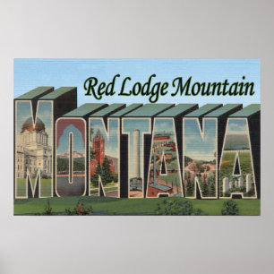 Rote Lodge Mountain, Montana Poster