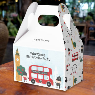 Rote London-Bus- und Clock Tower-Kindergeburtstags Geschenkschachtel