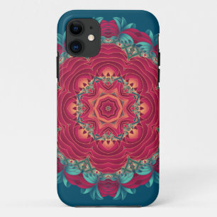 Rote Lotus-Mandala Case-Mate iPhone Hülle
