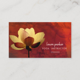 Rote Lotus-Yoga-Lehrer-Meditations-Zen-Farbe Visitenkarte