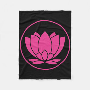Rote Lotusblume Yoga Geist Fleecedecke