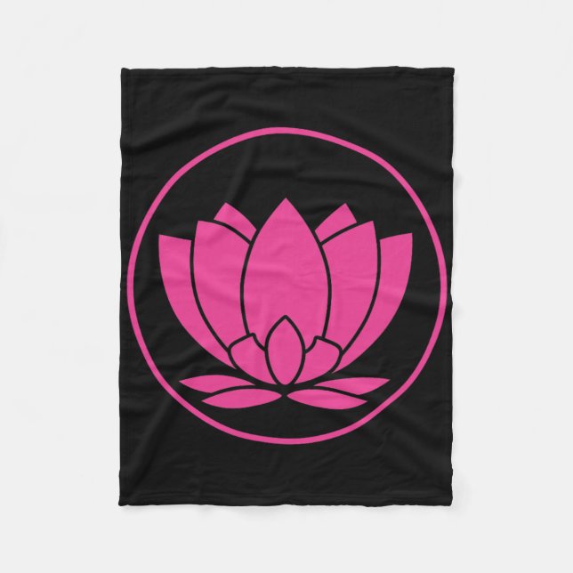 Rote Lotusblume Yoga Geist  Fleecedecke (Vorderseite)