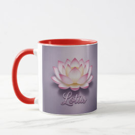 Rote Lotusblumen-Meditations-Tasse Tasse