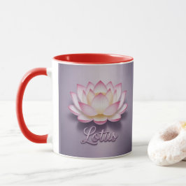 Rote Lotusblumen-Meditations-Tasse Tasse