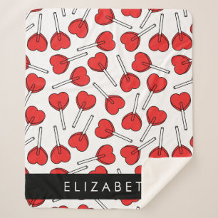 Rote Lutscher, Herz-Lutscher, Lolly, Ihr Name Sherpadecke