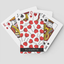 Rote Lutscher, Herz Lutscher, Lolly, Ihr Name Spielkarten