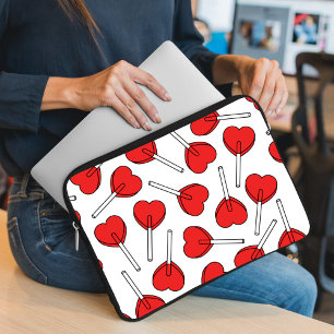 Rote Lutscher, Herz-Lutscher, Lutscher-Muster Laptopschutzhülle