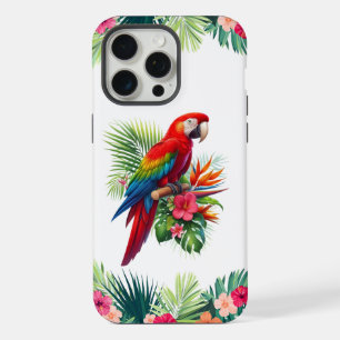Rote Maca tropische Blüte iPhone 15 Pro Max Hülle