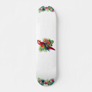 Rote Maca tropische Blüte Skateboard