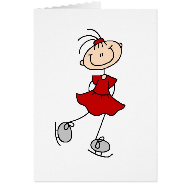 Rote Mädchen-Eis-Skater-T - Shirts und Geschenke (Vorne)