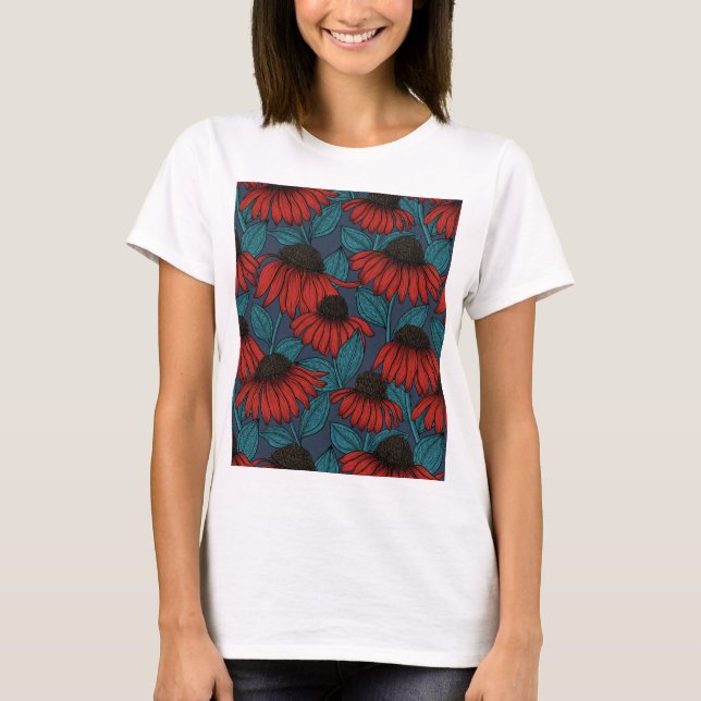 Rote Maisblumen T-Shirt (Vorderseite)