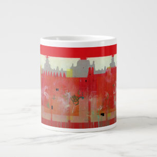 Rote Malerei Jumbo-Tasse