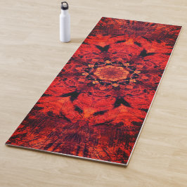 Rote Mandala-Blume Yogamatte
