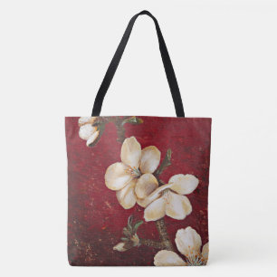 Rote Mandel-Blüten-Taschen-Tasche