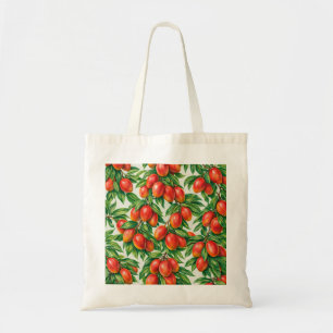 Rote Mango Tropische Botanische Muster Tragetasche