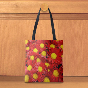 Rote Margeriten-Tasche
