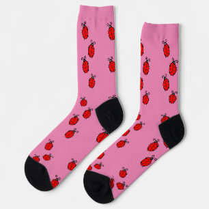 Rote Marienkäfer kriechen Thunder_Cove Socken