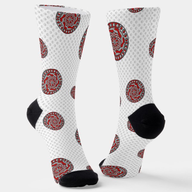 Rote Maschinen Socken (Gewinkelt)