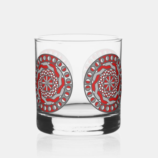 Rote Maschinen Whiskyglas (Vorderseite)