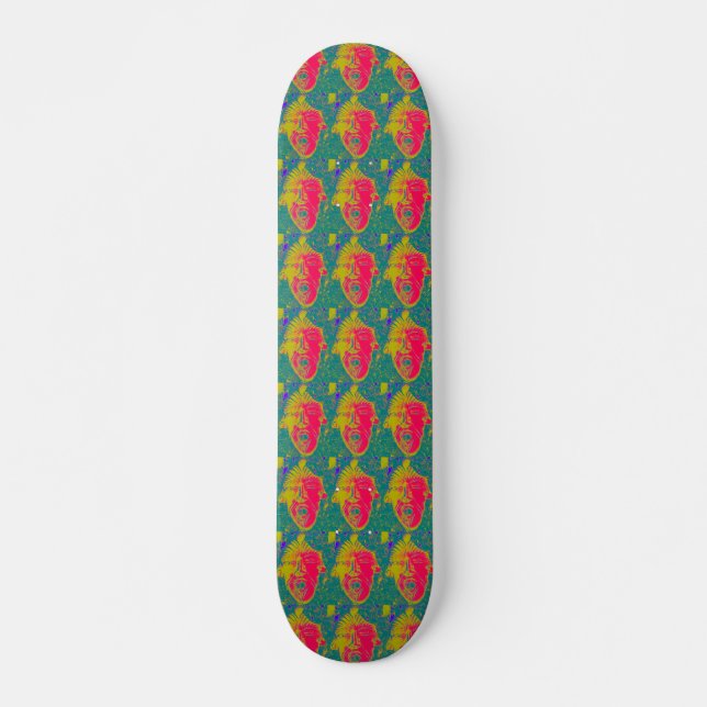 rote Masken auf der grünen Skateboard (Vorne)