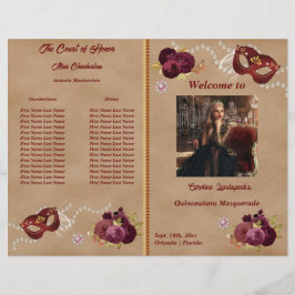 Rote Maskenmaske im Party Quinceañera