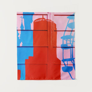 Rote Mauer Wandteppich