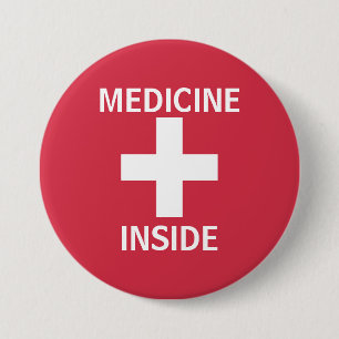 Rote Medizin innerhalb der Hilfe-Symbol-Medikation Button