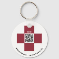 *~* Rote medizinische Warnmeldung ICE QR AP38 Kreu