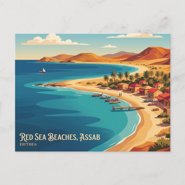 Rote-Meeres-Strände, Assab, Eritrea Eritrea Postkarte (Vorderseite)