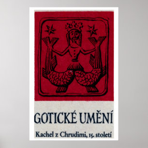 Rote Meerjungfrau - Streichholzschachtel-Druck - T Poster