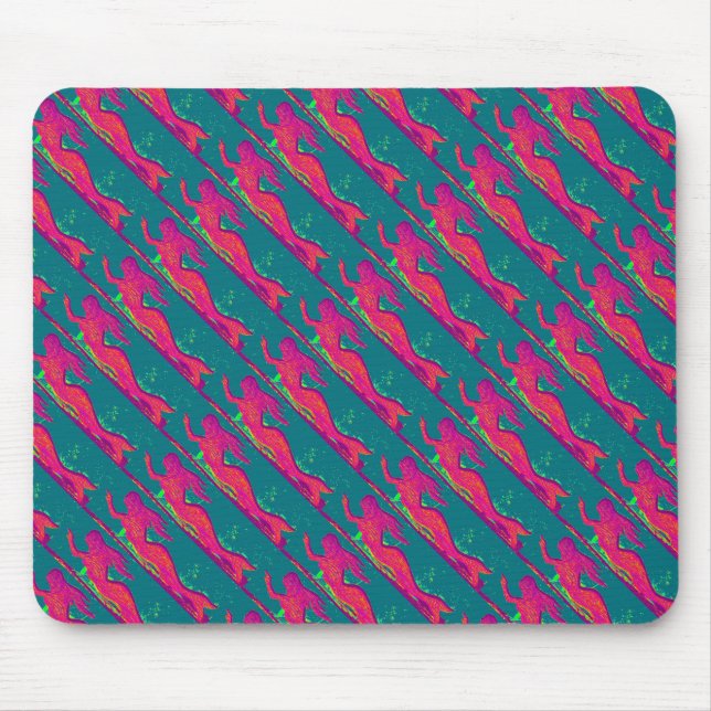 rote Meerjungfrauen, die mousepad schwimmen (Vorne)