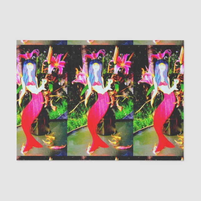 Rote Meerjungfrauen Seidenpapier (Vorderseite)