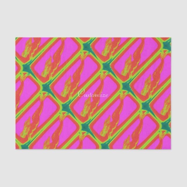 Rote Meerjungfrauen tauchen pink Seidenpapier (Vorderseite)