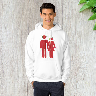 Rote Menschen tragen Kopfhörer Mens Hoodie